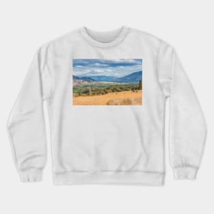 Summertime Panoramic View of Oliver, British Columbia, Canada Crewneck Sweatshirt